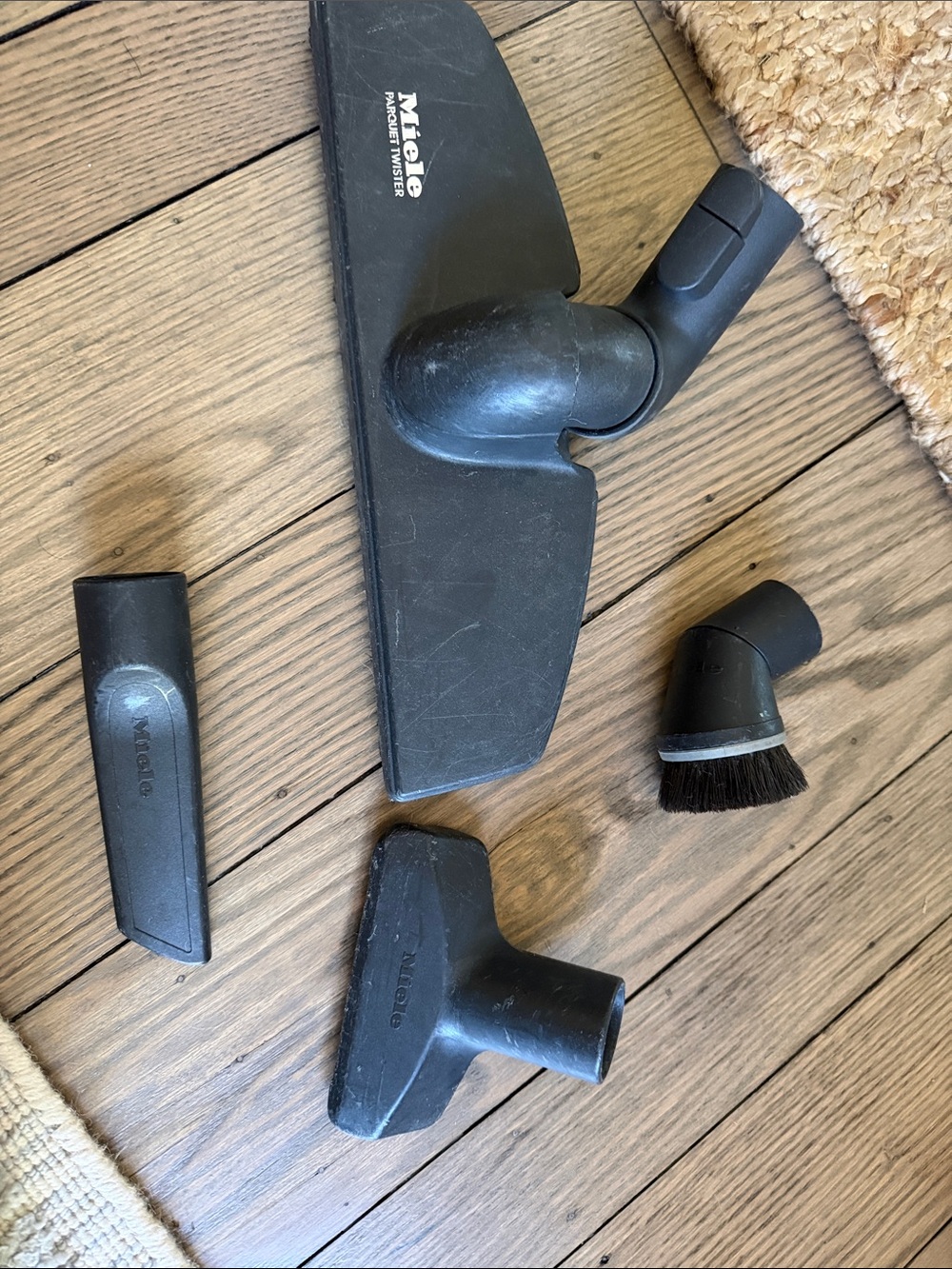 Black Miele Vacuum Accessory Tool Set for Precision Cleaning
